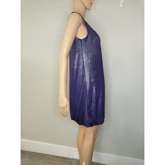 Xhilaration Junior's Purple Silver Bubble Skirt Mini Dress Size Small - Picture 4 of 6